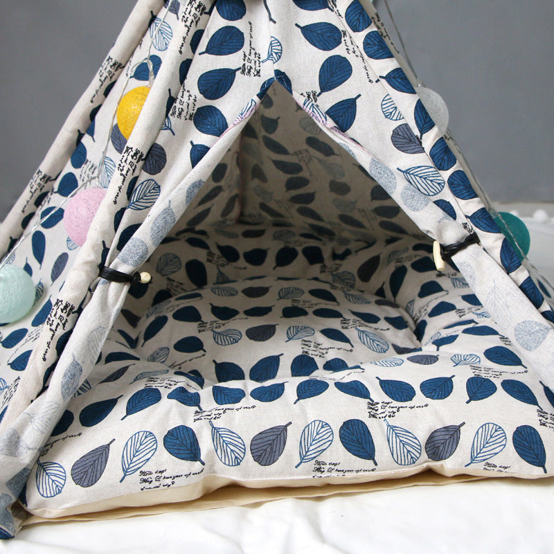 HKM-8284605 Pet Canvas Tent for Dogs and Cats - Available in Trumpet, Medium, and Large Sizes
