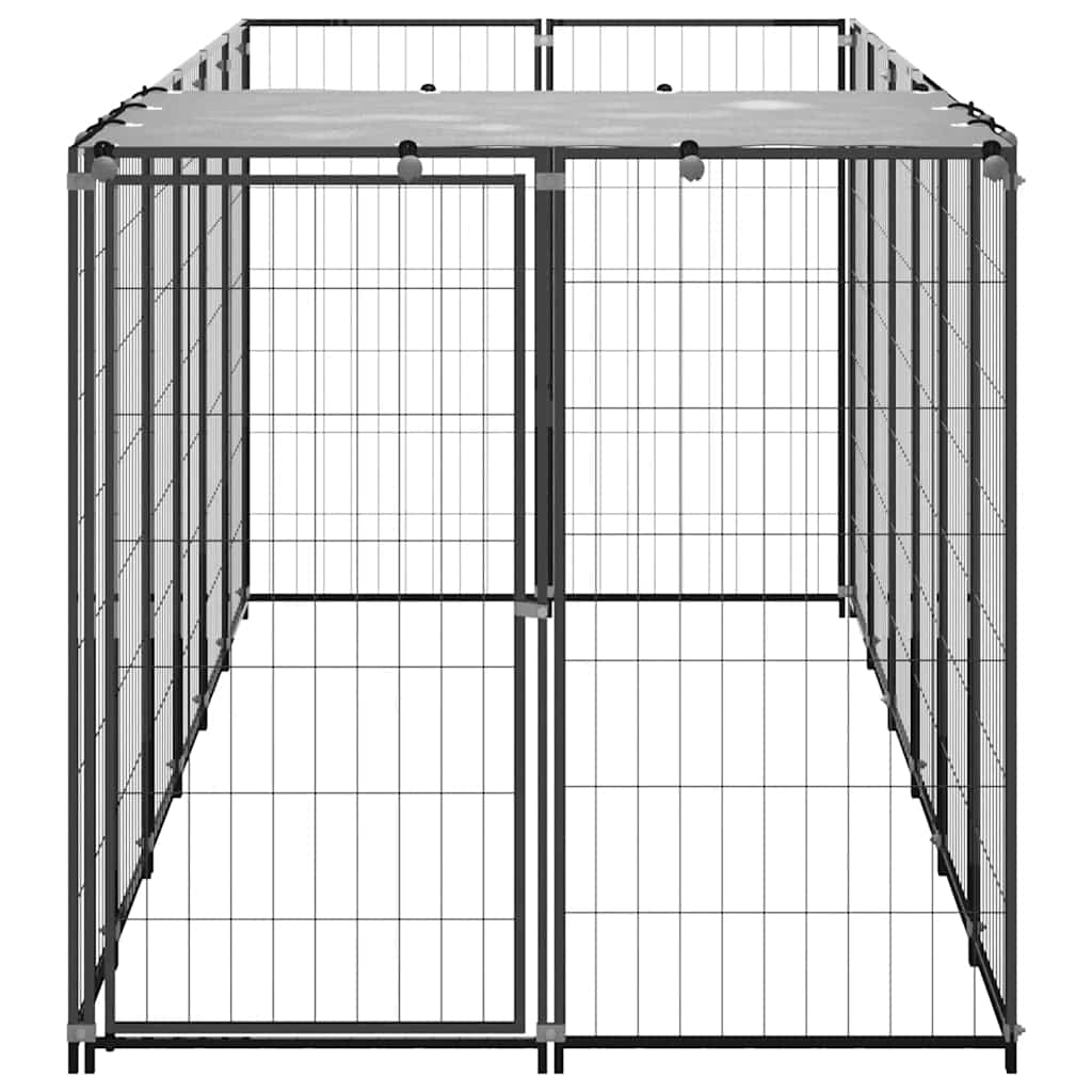 HKM-8284861 Spacious Outdoor Dog Kennel with Steel Mesh Walls and UV-Resistant Roof