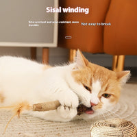 HKM-8285629 Cat Teeth Grinding Rod - Wooden Polygonum Tooth Care Tool for Cats