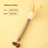 HKM-8285629 Cat Teeth Grinding Rod - Wooden Polygonum Tooth Care Tool for Cats