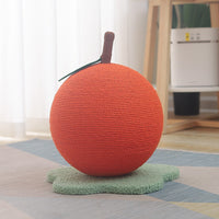 HKM-8285757 Oversized Cat Scratch Board with Hemp Rope Grip Ball in Orange
