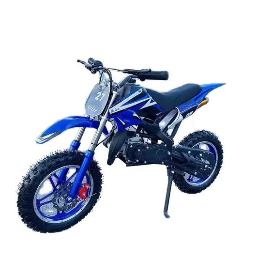 HKM-828627 50cc Mini Kids Dirt Bike - Gas Powered Mini Motorcross Scooter with 8/10 Inch Wheels, Front & Back Disc Brakes