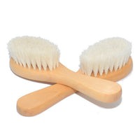 HKM-828627 Baby Lotus Wood Comb and Bath Brush Set - Gentle Hair Care for Infants