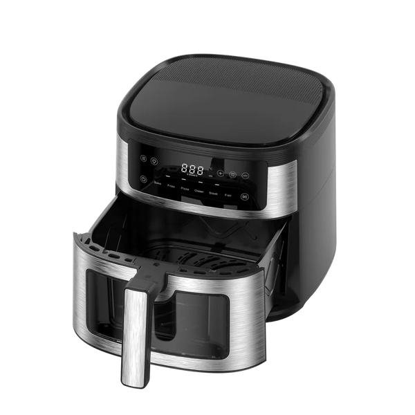 HKM-828627 Stainless Steel Digital Air Fryer with 6L Capacity and Oven Window