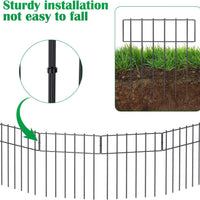 HKM-8287165 Metal Garden Floor Anti-Animal Fence - 5 Pack Steel Wire Barrier (33x43x0.35 cm)