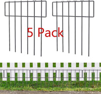 HKM-8287165 Metal Garden Floor Anti-Animal Fence - 5 Pack Steel Wire Barrier (33x43x0.35 cm)