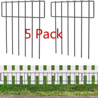 HKM-8287165 Metal Garden Floor Anti-Animal Fence - 5 Pack Steel Wire Barrier (33x43x0.35 cm)