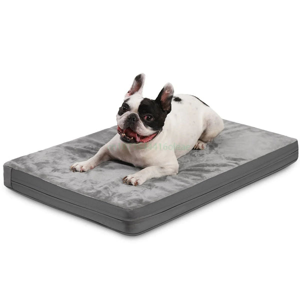 HKM-8287421 Double-Sided Waterproof Dog Bed for Medium to Small Dogs - Bite-Resistant Leather, Removable Crate Mat