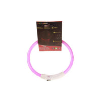 HKM-8287549 USB Rechargeable Glow-in-the-Dark Safety Collar for Dogs - Visible Up to 500 Meters, Available in Multiple Sizes