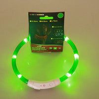 HKM-8287549 USB Rechargeable Glow-in-the-Dark Safety Collar for Dogs - Visible Up to 500 Meters, Available in Multiple Sizes