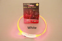 HKM-8287549 USB Rechargeable Glow-in-the-Dark Safety Collar for Dogs - Visible Up to 500 Meters, Available in Multiple Sizes