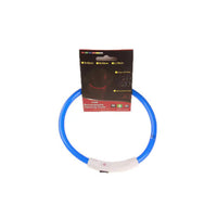 HKM-8287549 USB Rechargeable Glow-in-the-Dark Safety Collar for Dogs - Visible Up to 500 Meters, Available in Multiple Sizes