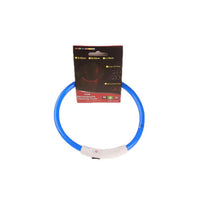 HKM-8287549 USB Rechargeable Glow-in-the-Dark Safety Collar for Dogs - Visible Up to 500 Meters, Available in Multiple Sizes
