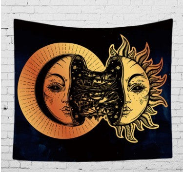HKM-828755 Bohemian Wind Tapestry Wall Hanging - Soft Polyester Fiber, Two Sizes Available