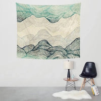 HKM-828755 Dreamland Mountains Polyester Tapestry – Vibrant Scenic Wall Hanging for Home Decor