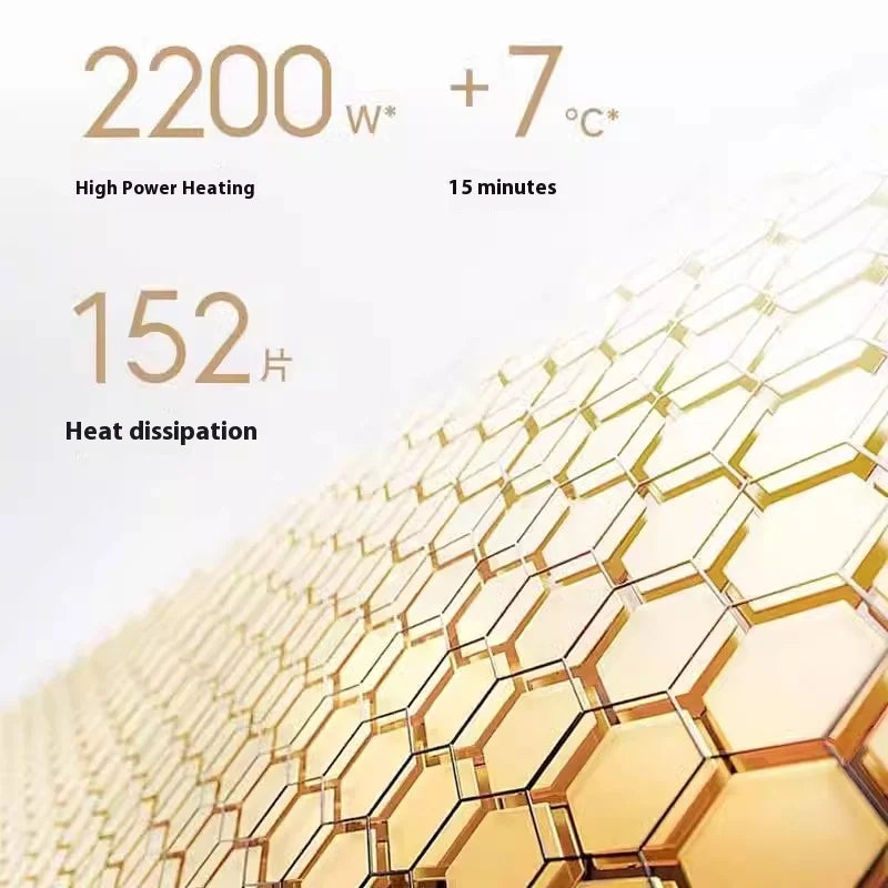 HKM-828819 Graphene Electric Wall-Mounted Heater with Fan, 2000W, Digital Temperature Display, Overheat Protection