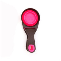 HKM-8289341 Folding Silicone Pet Bowl with Measuring Spoon and Storage Clip for Dogs and Cats