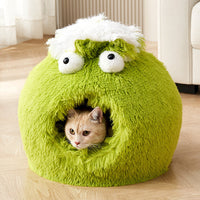 HKM-8289597 Cozy Closed Sleeping Nest for Cats, Versatile Cat House Bed for All Seasons