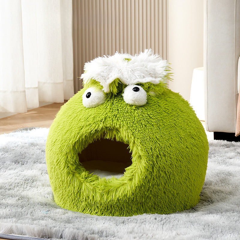 HKM-8289597 Cozy Closed Sleeping Nest for Cats, Versatile Cat House Bed for All Seasons