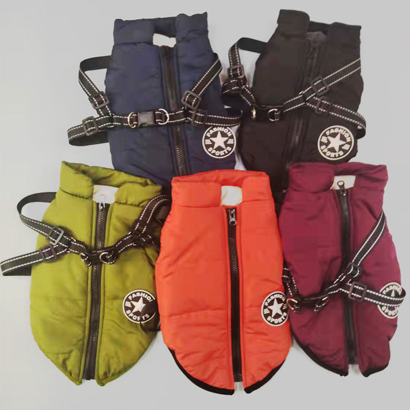 HKM-8289725 Cozy Cotton Padded Pet Apparel for Autumn and Winter in Various Colors and Sizes