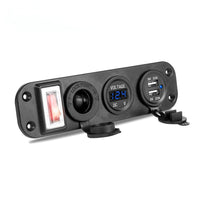 HKM-829075 Three-Port Car Mobile Phone Charger, 12-30V Input, 5V USB Output, 4200mA Current, Model YD-YY-TU-KG