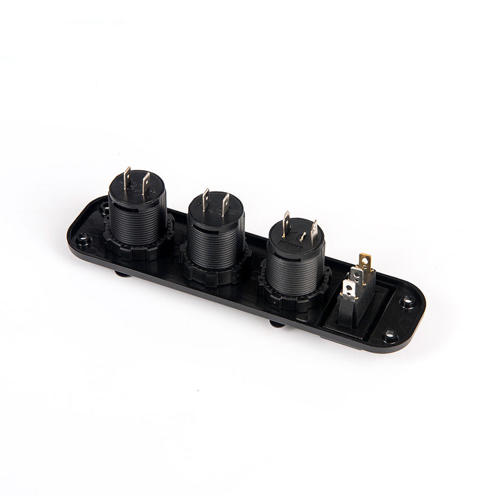 HKM-829075 Three-Port Car Mobile Phone Charger, 12-30V Input, 5V USB Output, 4200mA Current, Model YD-YY-TU-KG