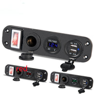 HKM-829075 Three-Port Car Mobile Phone Charger, 12-30V Input, 5V USB Output, 4200mA Current, Model YD-YY-TU-KG