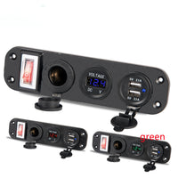 HKM-829075 Three-Port Car Mobile Phone Charger, 12-30V Input, 5V USB Output, 4200mA Current, Model YD-YY-TU-KG
