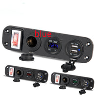 HKM-829075 Three-Port Car Mobile Phone Charger, 12-30V Input, 5V USB Output, 4200mA Current, Model YD-YY-TU-KG