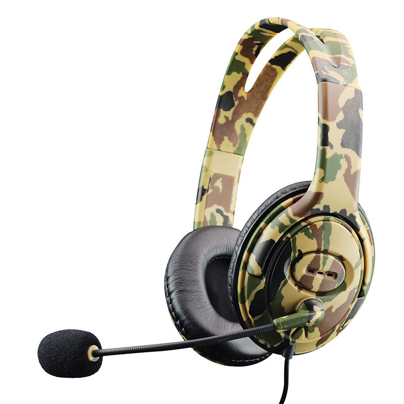 HKM-829267 Camouflage Gaming Headset with 50mm Speaker and Omnidirectional Microphone