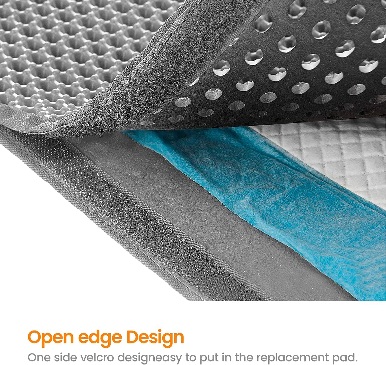 HKM-8292797 Cat Litter Trapping Mat with Honeycomb Double Layer Design, Waterproof and Washable for Easy Cleanup