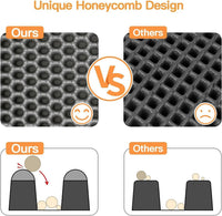 HKM-8292797 Cat Litter Trapping Mat with Honeycomb Double Layer Design, Waterproof and Washable for Easy Cleanup