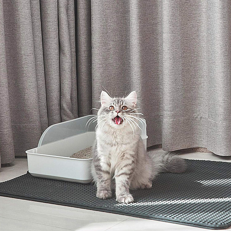 HKM-8292797 Cat Litter Trapping Mat with Honeycomb Double Layer Design, Waterproof and Washable for Easy Cleanup