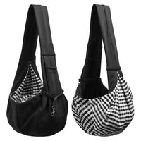 HKM-829395 Crossbody Folding Pet Carrier Bag - Breathable Flannel Design, Solid Color, 20L Capacity