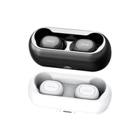 HKM-829395 True Wireless Bluetooth Headset with Power Display and Voice Control, Stereo Sound, Black or White