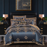 HKM-829523 Elegant Tencel Cotton Satin Jacquard Four-Piece Bedding Set