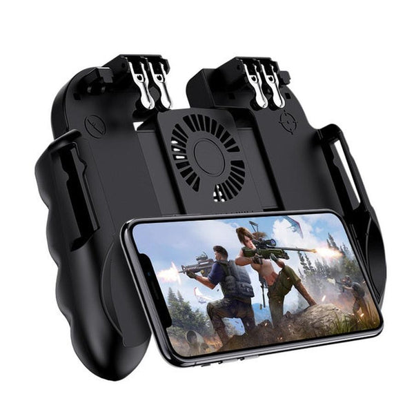 HKM-829523 Ergonomic Gamepad for Smartphones with Adjustable Bracket and Vibrational Feedback