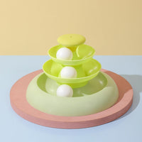 HKM-8296125 Cat Turntable Toy for Stress Relief - Available in Colorful Options with or without Feathers