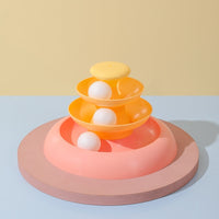 HKM-8296125 Cat Turntable Toy for Stress Relief - Available in Colorful Options with or without Feathers