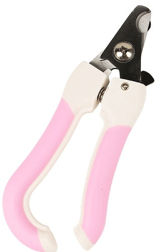 HKM-8296893 Stainless Steel Pet Nail Clippers with Rubber Handle in Blue and Pink