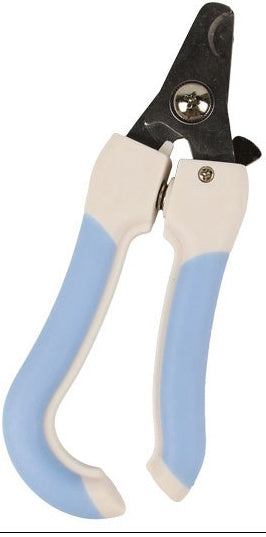 HKM-8296893 Stainless Steel Pet Nail Clippers with Rubber Handle in Blue and Pink