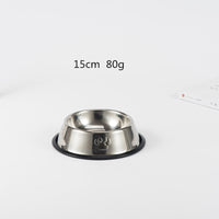 HKM-8297277 Stainless Steel Dog Bowl with Footprint Design - Available in Various Sizes (15cm to 34cm)