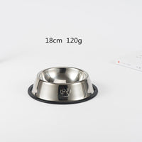 HKM-8297277 Stainless Steel Dog Bowl with Footprint Design - Available in Various Sizes (15cm to 34cm)