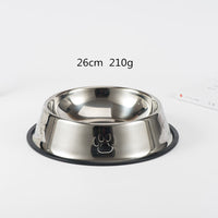 HKM-8297277 Stainless Steel Dog Bowl with Footprint Design - Available in Various Sizes (15cm to 34cm)