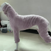 HKM-8297661 Reversible High Collar Fleece Dog Jacket in Solid Yellow or Purple