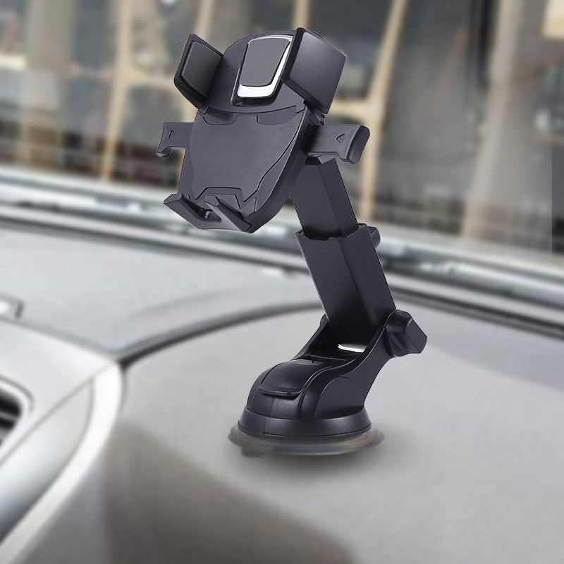 HKM-829907 Adjustable Long Pole Car Phone Holder for 4" to 6.4" Devices, Black