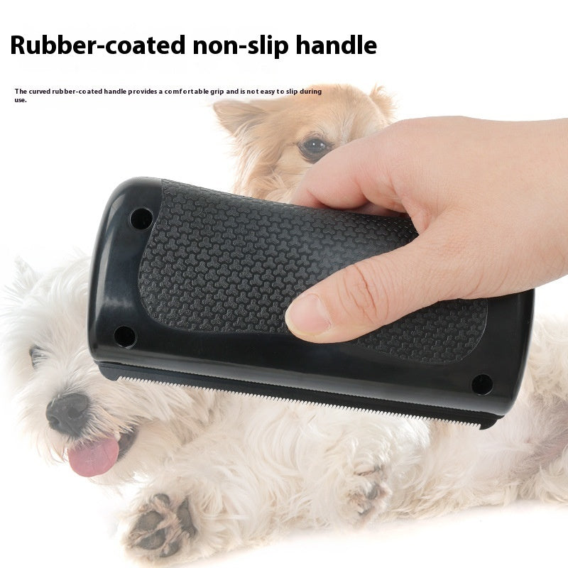 HKM-8302653 Pet Cleaning and Grooming Hair Removal Comb for Dogs - Black