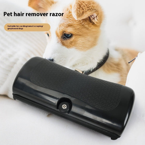 HKM-8302653 Pet Cleaning and Grooming Hair Removal Comb for Dogs - Black