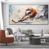 HKM-830291 Handmade Oil Painting of Sports Themes on Canvas - Unique Wall Art for Living Room and Home Decor
