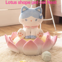 HKM-8304317 Three-Dimensional Lotus Shape Cat Sofa Bed, Soft and Detachable Indoor Cushion for Small Pets